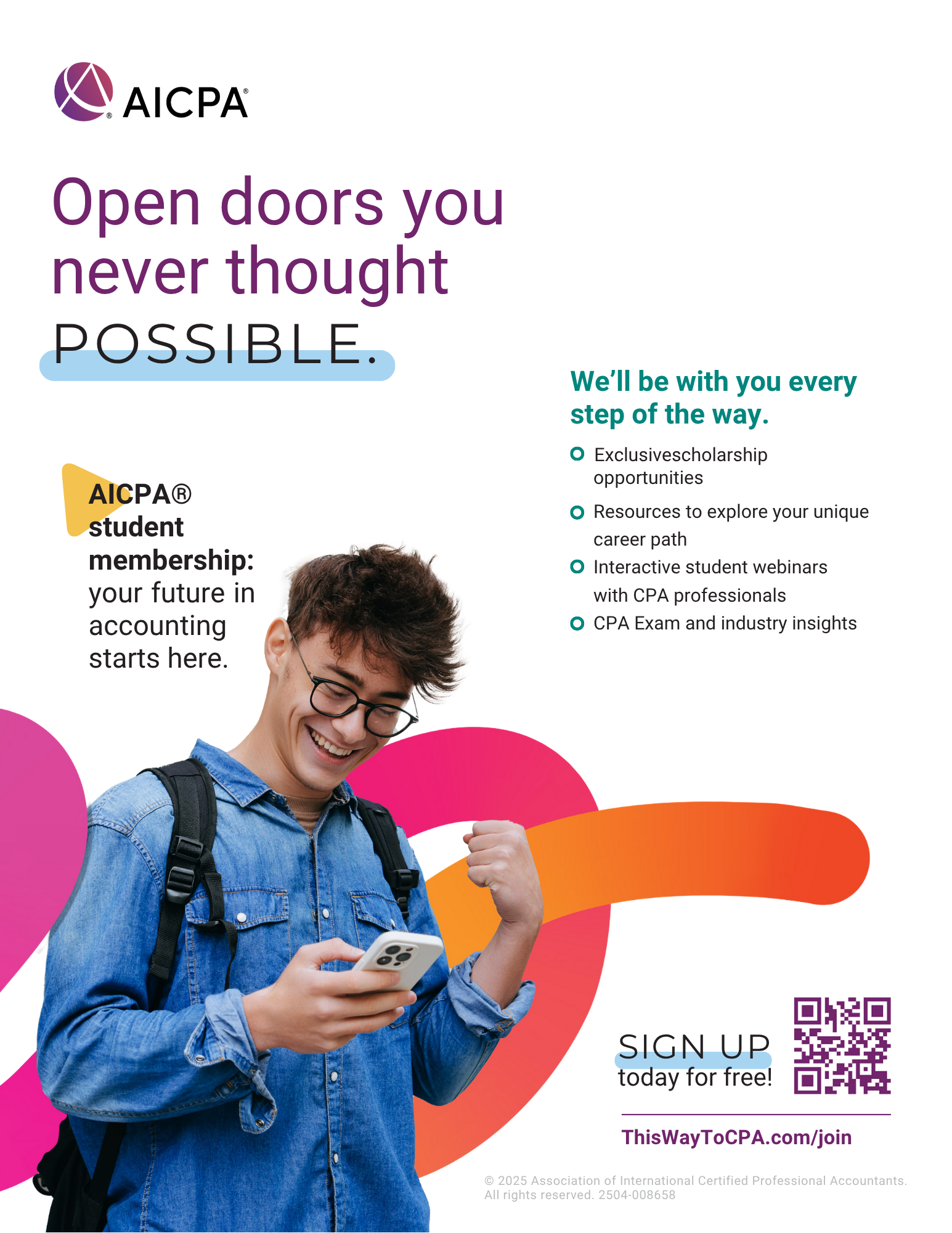 AICPA & CIMA Affiliate Student Membership Flyer