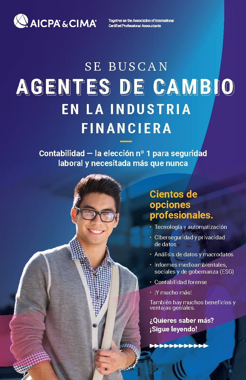 AICPA & CIMA Game Changers Wanted Student Brochure (Spanish)